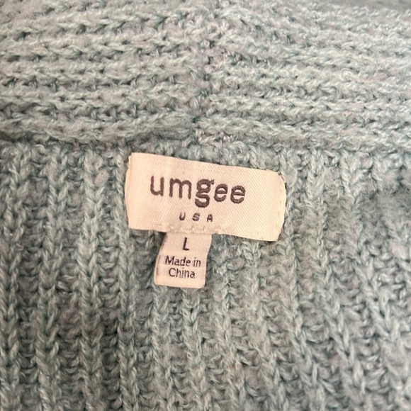 Umgee USA Oversized Knit Cardigan in Soft Mint - Size L - Picture 5 of 5